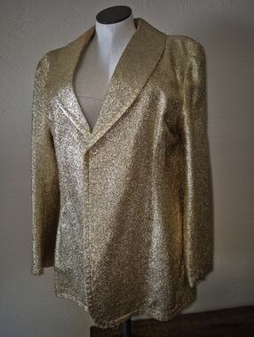 Vintage Gold Metallic blazer Xl